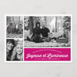 Joyeuse et Lumineuse 3 carte de phode vacances