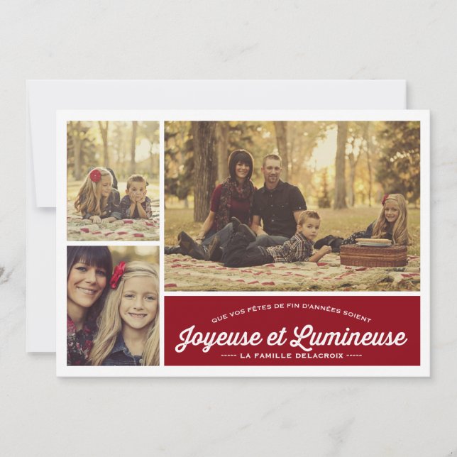 Joyeuse et Lumineuse 3 carte de phode vacances (Framsida)