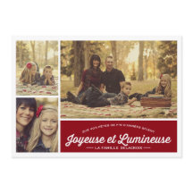 Joyeuse et Lumineuse 3 carte de phode vacances