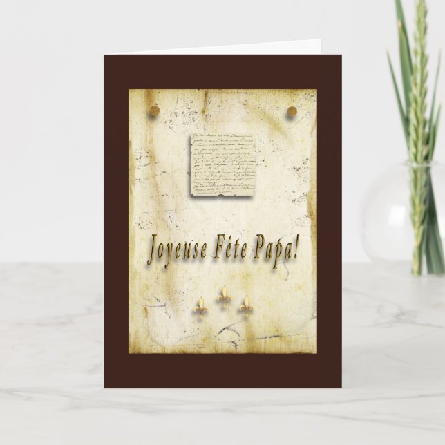Joyeuse Fête Pappa! Helgkort (Framsida)