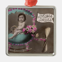 Joyeuse Paques Julgransprydnad Metall