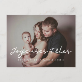 Joyeuses fêtes carte postale photo personnalisable vykort