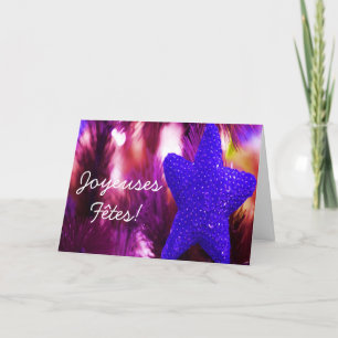 Joyeuses Fêtes et bonne année Blue Star II Helgkort
