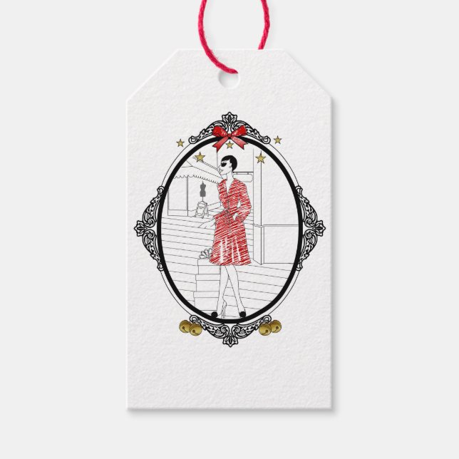 Joyeuses Fêtes Presentetikett (Framsidan)