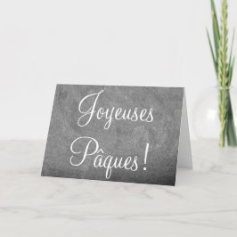 Joyeuses Pâques Fransk Glad påsk Chalkboard Helgkort