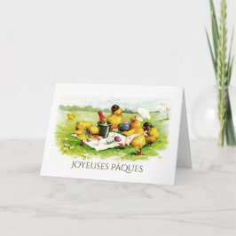 Joyeuses Pâques. Påsk-kort i Fransk Helgkort
