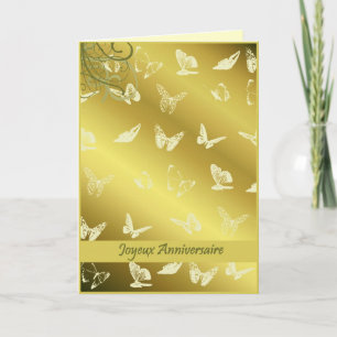 joyeux anniversaire butterflies kort