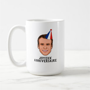 JOYEUX ANNIVERSAIRE Emmanuel Macron Birthday Kaffemugg