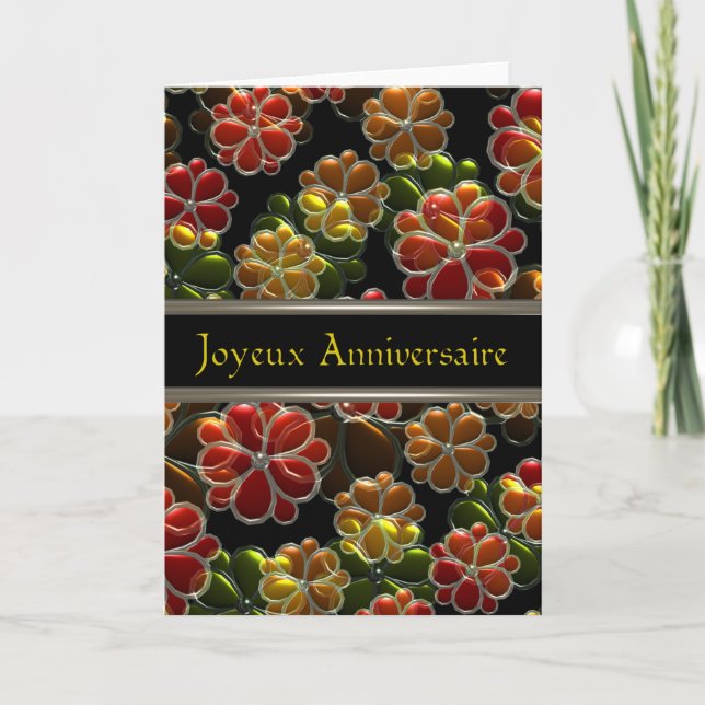 Joyeux Anniversaire Fransk Birthday by Valxart Kort (Framsida)