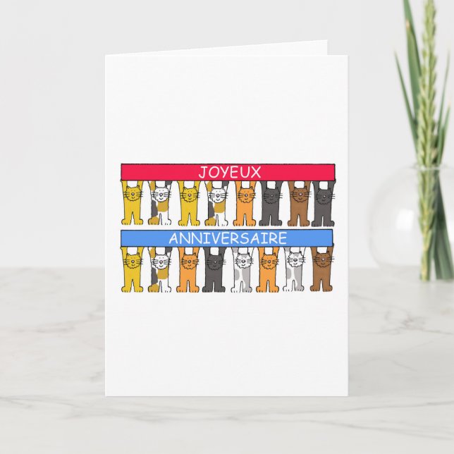 Joyeux Anniversaire Fransk Grattis på födelsedagen Kort (Framsida)