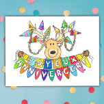 Joyeux Anniversaire - fransk Vykort<br><div class="desc">Skicka det här hälsningskortet för fransken till roligten för att önska någon en Joyeux Anniversaire. För dem som inte talar fransk: "Joyeux Anniversaire" elaken "grattis på födelsedagen" och "cerf" elaken "stag",  men uttalas på samma sätt som "saire" i slutet av "jubileumsdagen" (eftersom fransk är märklig och meningslös).</div>