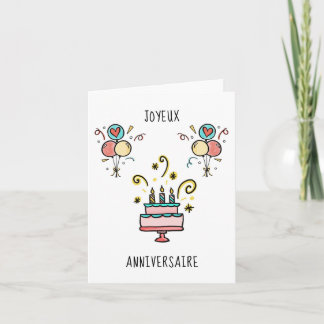 Joyeux Anniversaire | GRATTIS PÅ FÖDELSEDAGEN Kort
