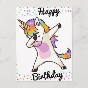 Joyeux anniversaire licorne vykort