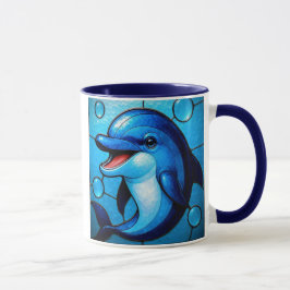 Joyeux dauphin bleu mugg