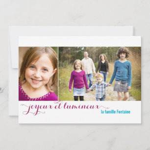 Joyeux et lumineux de vacances carte avec-foto