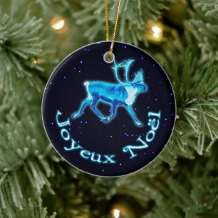 Joyeux Noё l - Blue Västindiou (renare) Julgransprydnad Keramik