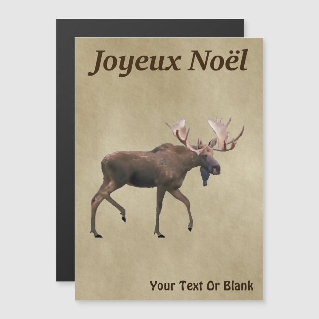 Joyeux Noё l - Bull Moose on Old Papper (Fram/baksida)