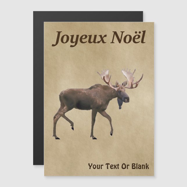 Joyeux Noё l - Bull Moose on Old Papper (Fram/baksida)
