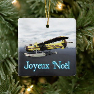 Joyeux Noё l - de Havilland DH3-C Otter Julgransprydnad Keramik