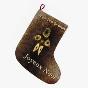 Joyeux Noё l - Fractal Inuit Hunter Stor Julstrumpa