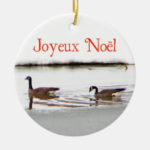 Joyeux Noё l - Honkers - Kanada Geese Julgransprydnad Keramik