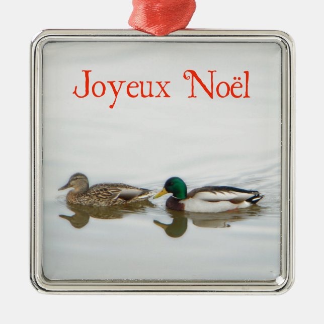 Joyeux Noё l - Mallards Julgransprydnad Metall (Framsidan)
