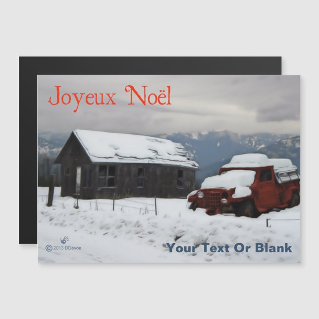 Joyeux Noё l - Old Red Lastbil (Fram/baksida)