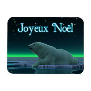 Joyeux Noё l - Polar Bear i Ice Kant Magnet