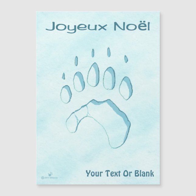 Joyeux Noё l - Polar Bear Paw Skriv ut (Framsida)