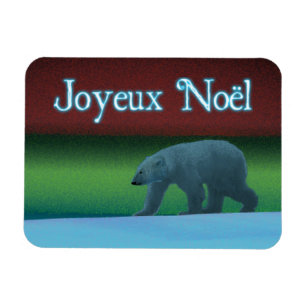 Joyeux Noё l - Polar Ljus Polar Bear Magnet