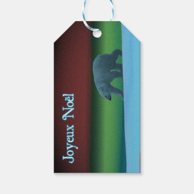 Joyeux Noё l - Polar Ljus Polar Bear Presentetikett (Framsidan)