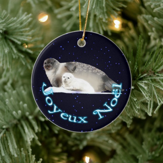 Joyeux Noё l - Ringad Seal Julgransprydnad Keramik (Träd)