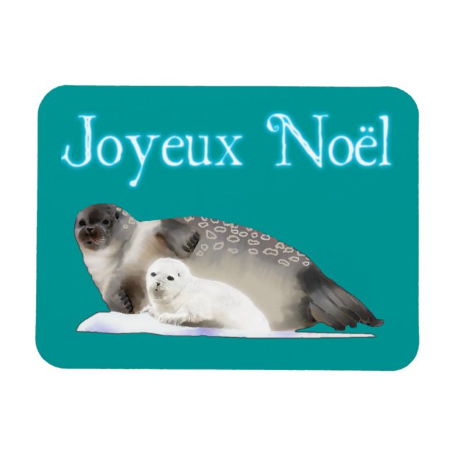 Joyeux Noё l - Ringad Seal Magnet (Horisontell)