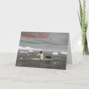 Joyeux Noёl - Inuitkajak Helgkort