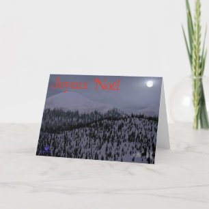 Joyeux Noёl - kall natt i Idaho Helgkort