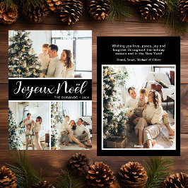 Joyeux Noel 4-foto-plattat Helgdag-kort Julkort