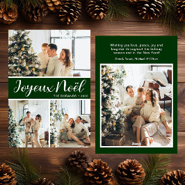 Joyeux Noel 4-foto-plattat Helgdag-kort Julkort