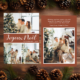 Joyeux Noel 4-foto-plattat Helgdag-kort Julkort
