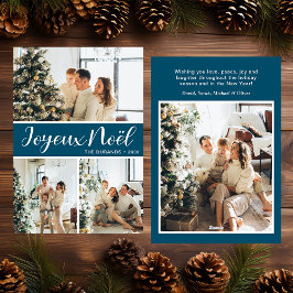 Joyeux Noel 4-foto-plattat Helgdag-kort Julkort