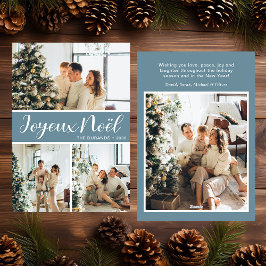 Joyeux Noel 4 Photo Flat Holiday Card Julkort