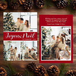 Joyeux Noel 4 Photo Flat Holiday Card Julkort