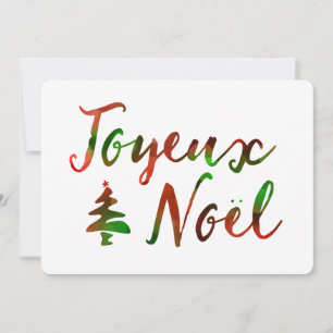 Joyeux Noel bokeh träd ljus Inbjudningar