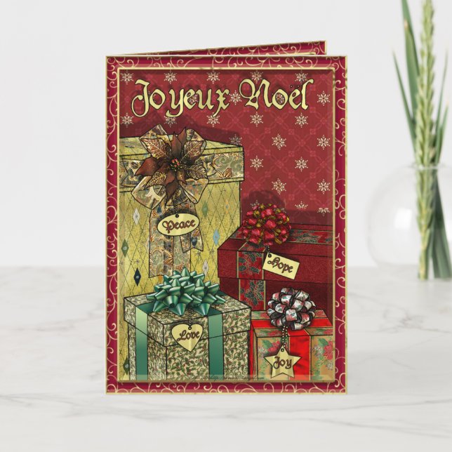 Joyeux Noel Card Helgkort (Framsida)