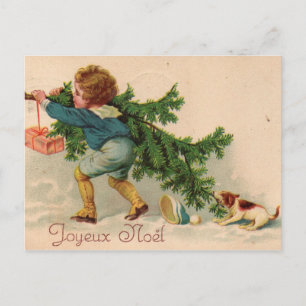 Joyeux Noël chien Vykort