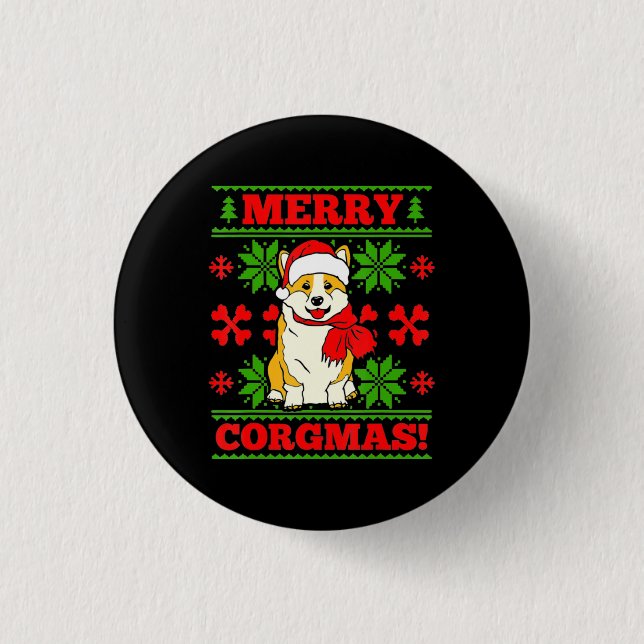 Joyeux Noël Corgmas Corgi Hund Knapp (Framsida)