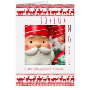 Joyeux Noël Deco Père Noel Carte avec cadre Hälsningskort