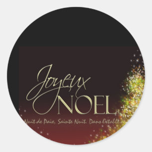 Joyeux NOEL-dekett Runt Klistermärke