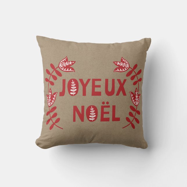 Joyeux Noel Dekorativ kudde (Framsida)
