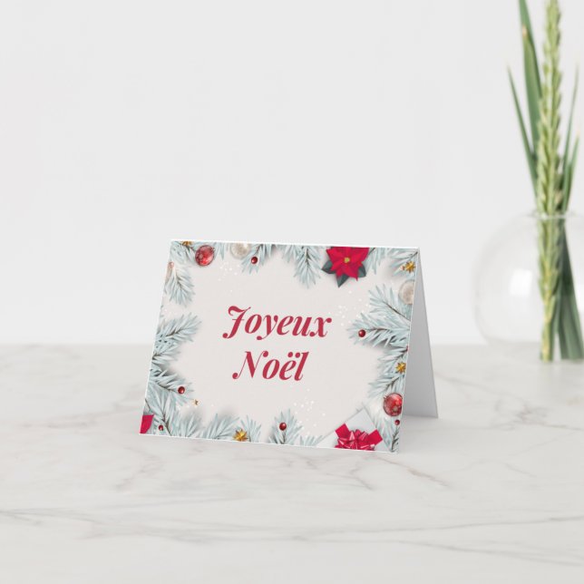 Joyeux Noël Double card for annual parties Helgkort (Framsida)