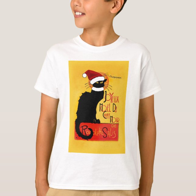 Joyeux Noël Du Chatta Noir Tee Shirt (Framsida)